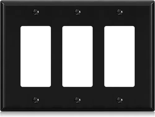 Vista 21 de ELEGRP Placa de pared decorativa para receptáculo, cubiertas decorativas de 1 gang de tamaño mediano, placas frontales de policarbonato irrompibles