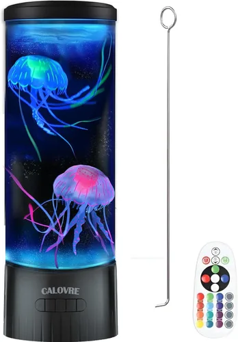 Vista 9 de CALOVER Regalos para niños, hombres, mujeres, amigos, familia, lámpara de medusa, luz nocturna para niñas, niños, hogar, oficina, dormitorio