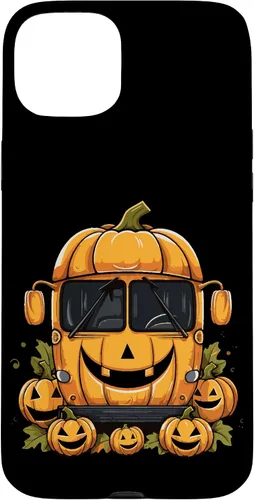 Vista 9 de iPhone 16 School Bus Pumpkin Halloween Driver Pumpkins Ride Spooky Fun Case