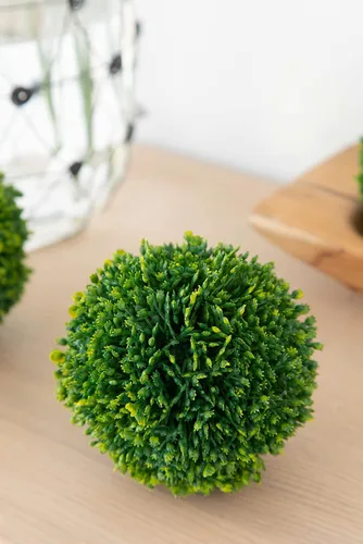 Vista 7 de A&B Home - Bolas artificiales de boj – Orbe artificial de 4 pulgadas, bolas de relleno de cuenco topiario para interiores, mesa de café, mesa