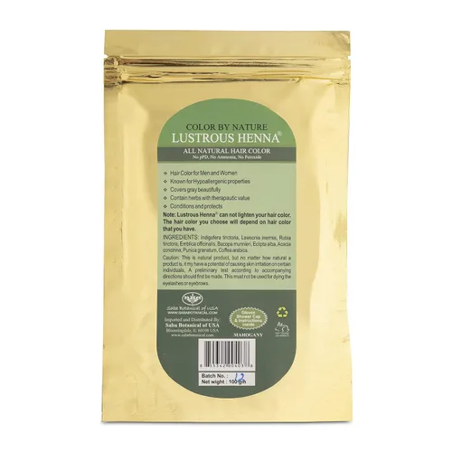 Vista 2 de Mahogany Color by Nature Lustrous Henna 3.53 oz