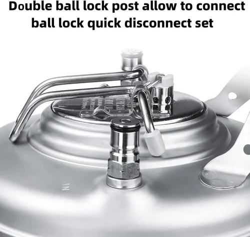 Vista 6 de Barril de acero inoxidable con cerradura de bola de 3 galones, barril de cerveza con una sola manija para barril, cerveza casera y cerveza artesanal