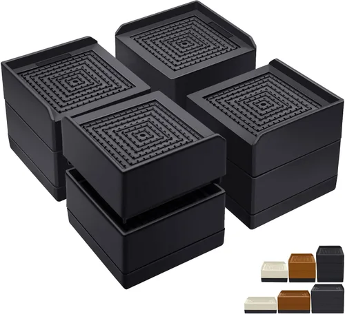 Vista 22 de ANNKUT Elevadores de Cama de 1.5 pulgadas, Bloques Elevadores Cuadrados Ajustables para Cama, Sofá, Mesa y Elevación de Sofá, Soporte de Trabajo
