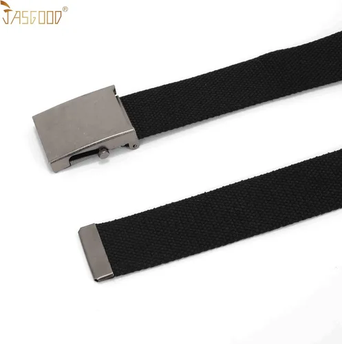 Vista 9 de JASGOOD 3 Pack Unisex-Adult Military Web Belt Canvas Web Belt for Men Adjustable Cloth Fabric Belt with Metal Buckle