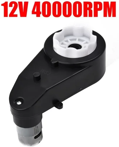 Vista 3 de 12V RS550 Electric Gearbox Motor 40000RPM 45W 5A with Metal Intermediate Gear for Ride On Car Replacement