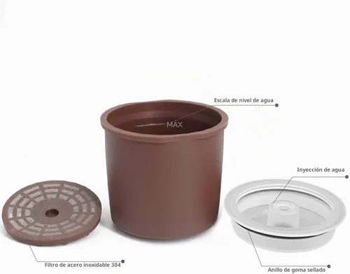 Vista 2 de Paquete de 4 cápsulas recargables de llenado de filtro de café reutilizable para cafetera Illy