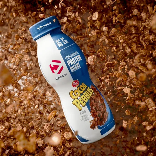 Vista 4 de Dymatize Performance - Batido de Proteína Sabor a Copos de Cacao, 30 g de Proteína, 6.1 g de BCAA para la Recuperación Muscular, Sin Azúcar Añadida