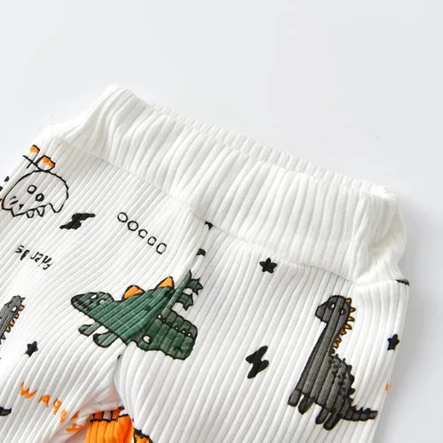 Vista 19 de Conjunto de 3 piezas de ropa de bebé recién nacido con estampado de manga larga + pantalones + sombrero