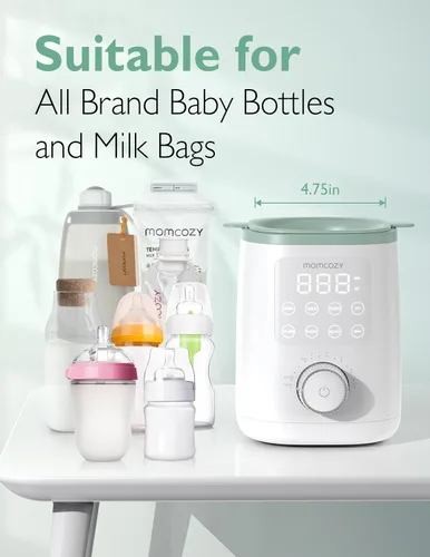 Vista 5 de Momcozy Calentador de biberones Retain Nutrients, calentador de biberones 9 en 1 con luz nocturna y bolsa de almacenamiento de leche materna Momcozy