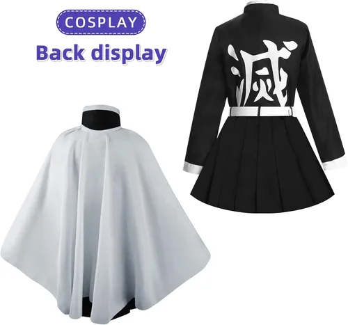 Vista 4 de Conjunto de disfraz de NC disfraz de Demon Slayer vestido de anime para fiesta de Halloween Kamado Nezuko Shinobu Tanjirou Zenitsu para hombre