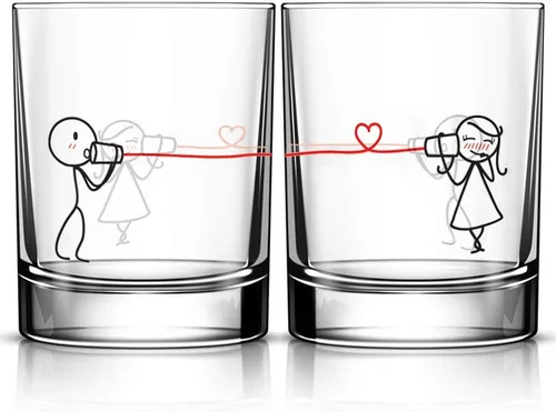 Vista 10 de BoldLoft My Heart is All Yours - Vasos para parejas, regalos para él, novio, marido, pareja, regalos para él y ella, aniversario, San Valentín