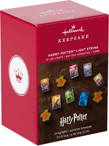Vista 5 de Hallmark Keepsake Guirnalda de luces navideñas de 7 pies 2025, 10 luces de Harry Potter, regalos para los fanáticos de Harry Potter
