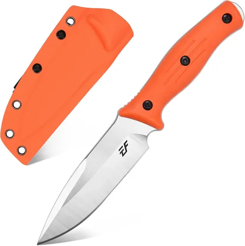 Vista 7 de Eafengrow EF140 Cuchillo de hoja fija, hoja de acero AUS-10, mango G10 de espiga completa, herramienta EDC cuchillo recto para trabajar campamento