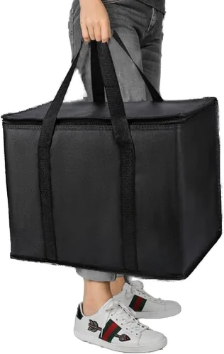 Vista 11 de musbus - Paquete de 2 bolsas aislantes reutilizables para comestibles, bolsa enfriadora plegable para comestibles, bolsa aislante grande resistente