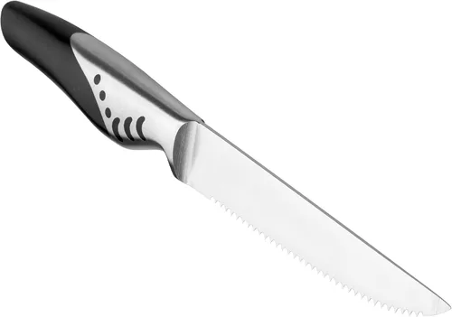 Vista 3 de Cuchillos alemanes de acero inoxidable de alto carbono, juego de cuchillos de carne prémium de 8 piezas Cuchillas dentadas de acero inoxidable