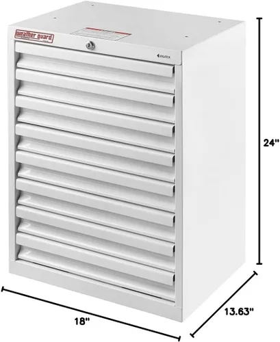 Vista 2 de Weather Guard 9988301 Armario con cajón, color blanco