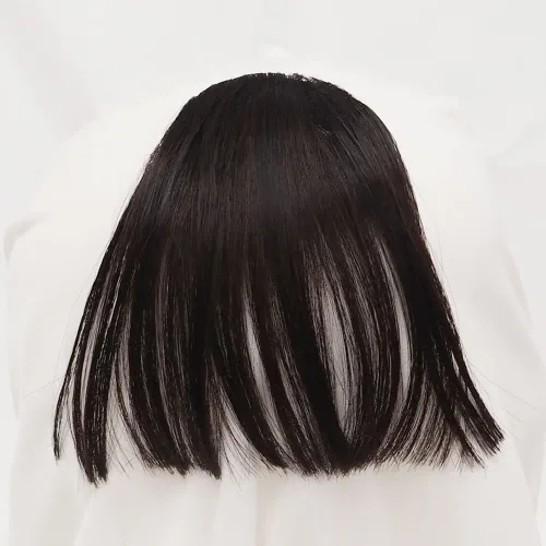 Vista 6 de Flequillo Clip de pelo sintético flequillo flequillo flequillo clip en extensiones de cabello en flecos frontal natural curvado plano limpio bang