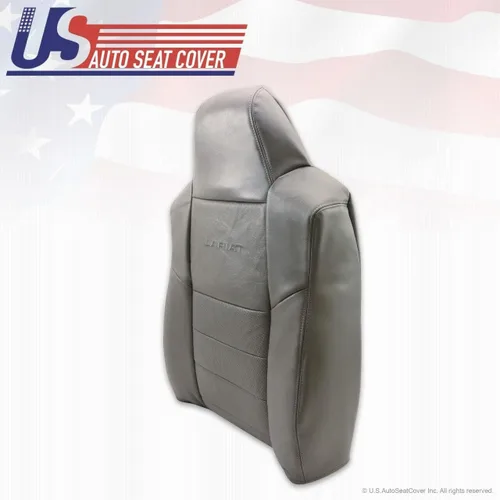 Vista 4 de 2002-2007 para Ford F-250 Diesel 4X4 Driver Bottom & Back Fundas de asiento de cuero gris