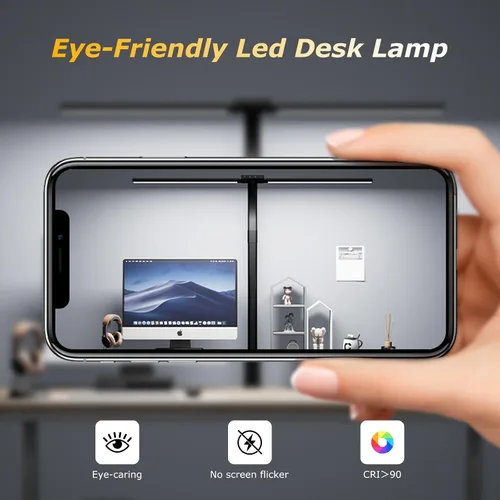 Vista 4 de Lámpara de escritorio, Lámparas de escritorio LED para oficina en casa, Lámpara de arquitecto para cuidado de los ojos para escritorio