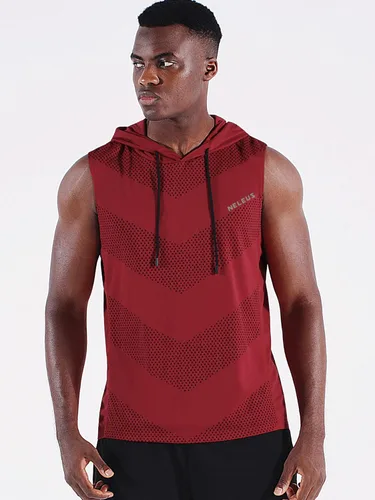Vista 8 de Neleus Camisetas sin mangas de entrenamiento para hombre, paquete de 3 camisetas sin mangas para correr con capucha