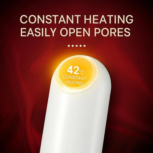 Vista 8 de Removedor de puntos negros al vacío, limpiador de poros con calor y luz roja, 5 niveles de succión, limpiador de poros nasales recargable