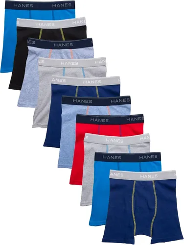 Vista 3 de Hanes Calzoncillos tipo bóxer Comfort Flex y Comfortsoft, paquete de 10 unidades disponibles para niños y niños pequeños