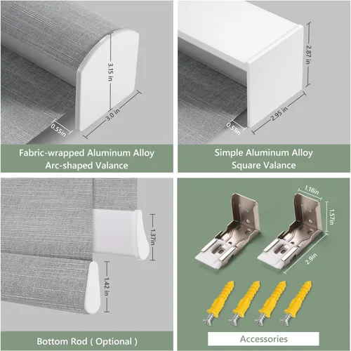 Vista 3 de Zshine Persianas enrollables motorizadas recargables(82028A)