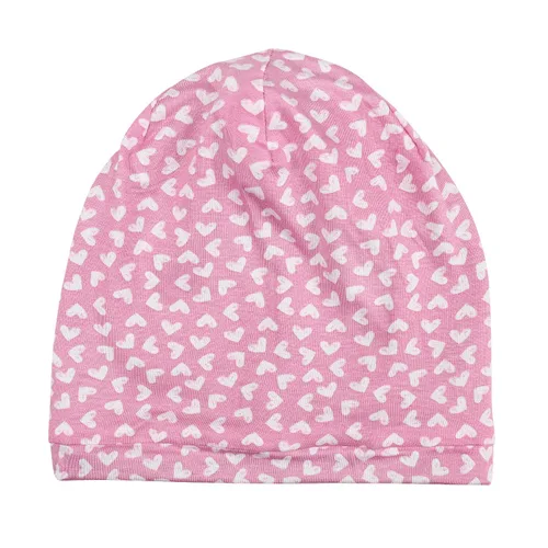 Vista 4 de Alnorm Gorro de dormir de pelo rizado para niños Slouch Baggy Hat Jersey Beanie Light Pink, Rosa claro