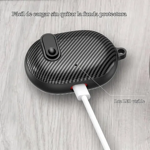 Vista 3 de Funda para Beats Studio Buds/Studio Buds Plus 2021/2023 con clip de cierre para hombres, GARTOO con kit de limpieza, funda protectora y lápiz