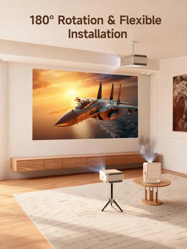 Vista 8 de [Android 14 y 800ANSI] Mini proyector Magcubic 4K 8K, compatible con proyector inteligente nativo 1080P con WiFi 6, Bluetooth 5.4, enfoque