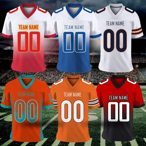 Vista 6 de Camiseta de fútbol personalizada con nombre y número del equipo, uniforme deportivo personalizable para jóvenes, hombres y mujeres, regalo