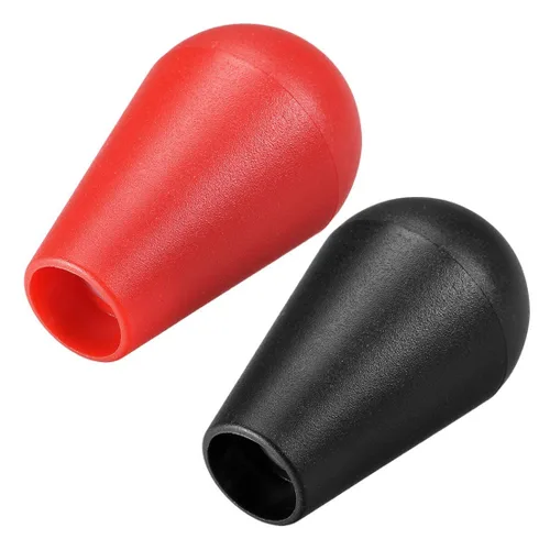 Vista 4 de 2PCS Oval Joystick Head Bat Top Ellipse Handle Knob for Replacement Arcade DIY Parts (Red & Black)