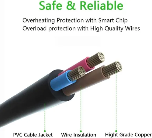 Vista 4 de Cable de alimentación compatible con olla a presión eléctrica de olla instantánea, olla arrocera, olla rápida de energía, microondas, máquina
