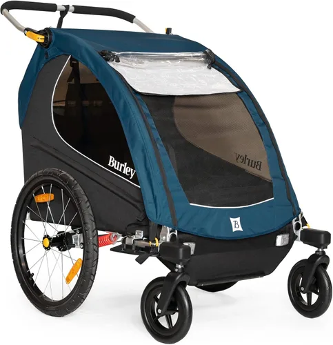 Vista 7 de Burley Encore X, remolque y cochecito para bicicleta para niños de 2 asientos