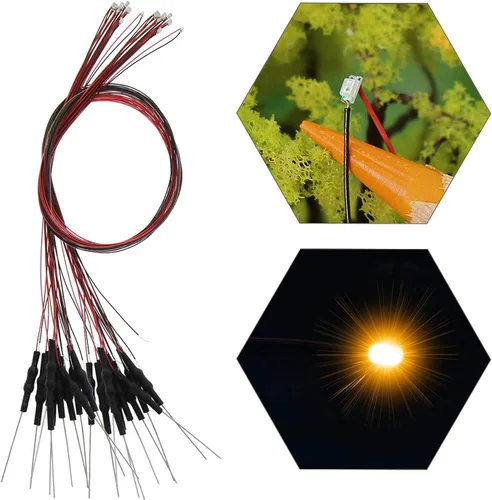 Vista 9 de L0603B 20pcs pre-cableado SMD LED 0603 Bule Diodo emisor de luz 12V Micro Litz Cable Cable Longitud 7.8 pulgadas (7.9 in) para DIY Manual