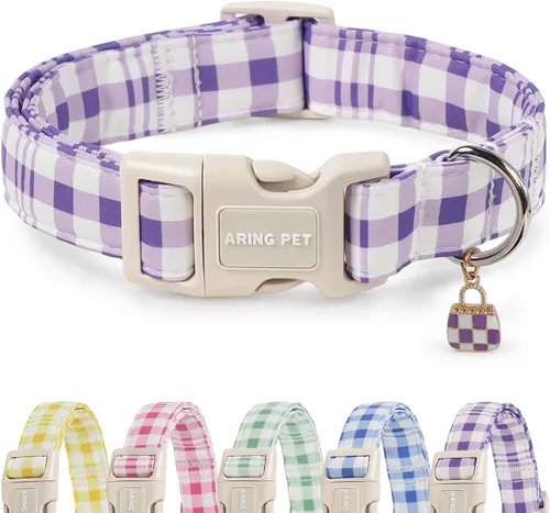 Vista 57 de Aring Pet Collar de algodón, ligero y ajustable, con hebilla de liberación rápida, para perros pequeños, medianos y grandes, otoño, hoja de arce