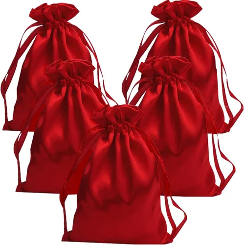 Vista 16 de 35 Piezas Bolsas de Regalo de Satén Beige de 5 x 7 Pulgadas - Bolsas de Baby Shower - Bolsas de Favores de Boda - Bolsa de Tela con Cordón - Bolsas