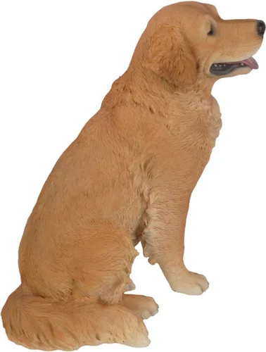 Vista 3 de Hi-Line Gift Ltd Estatua de perro sentado Golden Retriever