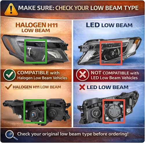 Vista 5 de Conjunto de faros delanteros compatible con Honda Pilot (2016-2018), Ridgeline (2017-2020) Faro halógeno certificado CAPA, izquierda/lado