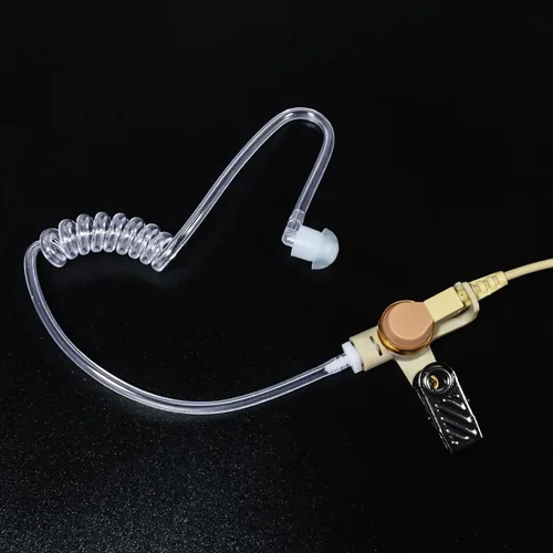 Vista 8 de HYS Vigilancia de 0.138 in solo escucha con tubo acústico, auriculares de tubo acústico de 1 cable para conector de audio de 0.138 in, solo recibe