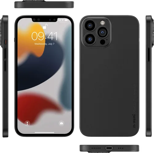 Vista 5 de memumi Versión actualizada para iPhone 13 Pro Ultra Slim 0.012 in acabado mate cubierta trasera para iPhone 13 Pro 2021 funda delgada con diseño