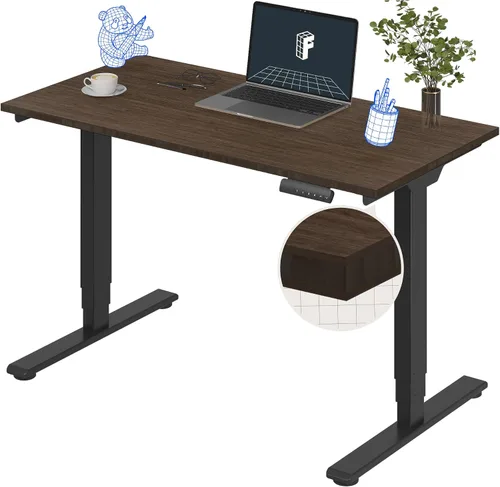 Vista 23 de FlexiSpot E6 Bamboo - Escritorio eléctrico de pie de 3 etapas con motor dual de 48 x 24 pulgadas, soporta 220 libras, altura ajustable con ajustes