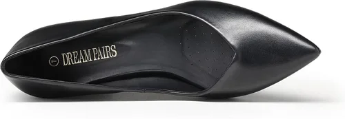 Vista 4 de DREAM PAIRS Zapatos de tacón alto y grueso para mujer, con puntera cerrada, puntera puntiaguda, para boda, fiesta, elegante, sin cordones