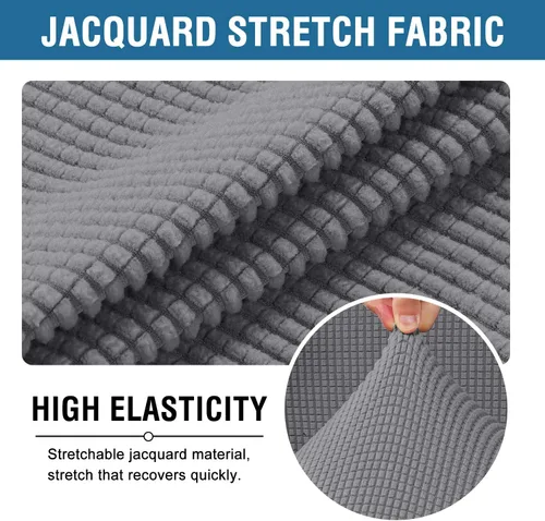 Vista 2 de H.VERSAILTEX - 2 fundas protectoras de licra suave Jacquard para respaldo de silla, lavable a máquina