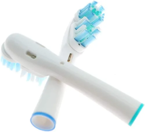 Vista 3 de Cabezales de cepillo de repuesto compatibles con Oral B, diseño de doble limpieza, cabezales de cepillo de doble limpieza, compatibles con cepillo