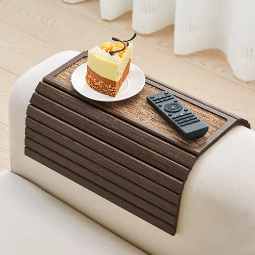 Vista 9 de GEHE Bandeja para Brazo de Sofá, Reposabrazos Flexible/Desplegable, Soporte para Tazas de Brazo de Sofá, Ideal para Bebidas, Snacks y Control