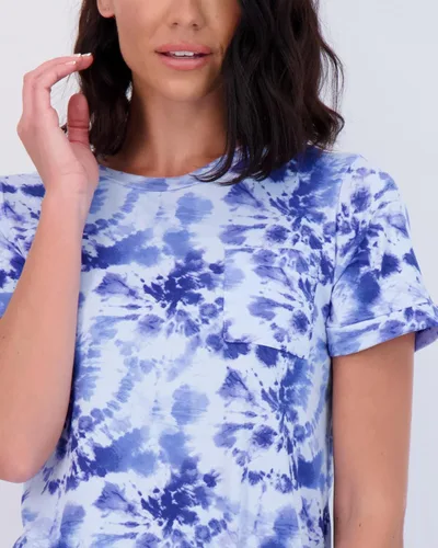 Vista 3 de Real Essentials - Conjunto ultrasuave de pijama de manga corta con pantalones cortos para mujer, para descansar y dormir