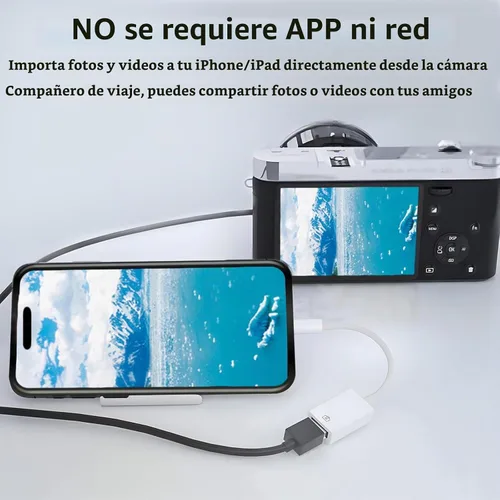 Vista 5 de [Certificado MFi de Apple] Adaptador USB C a USB, USB C macho a USB 3.0 hembra OTG convertidor de cable compatible con MacBook Pro Air, tabletas