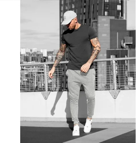 Vista 5 de Renaowin Pantalones deportivos para hombre, ligeros, ajustados, con cordón en la cintura, con bolsillos, para entrenamiento, correr, gimnasio, a