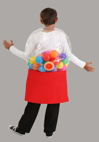 Vista 2 de Disfraz Inflable de Máquina de Chicles para Niños Multicolor
